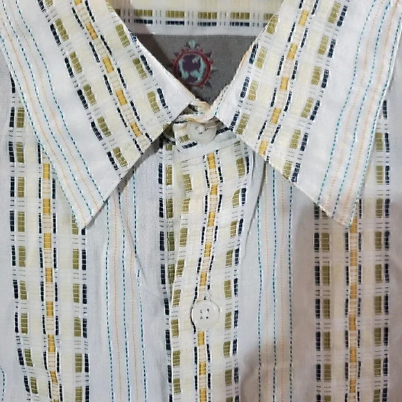 The Territory Ahead Mens Large Long Sleeve Button Down Shirt 100 Cotton Striped - Picture 3 of 10